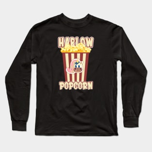 Harlow And Popcorn Funny Popcorn The Pony Long Sleeve T-Shirt